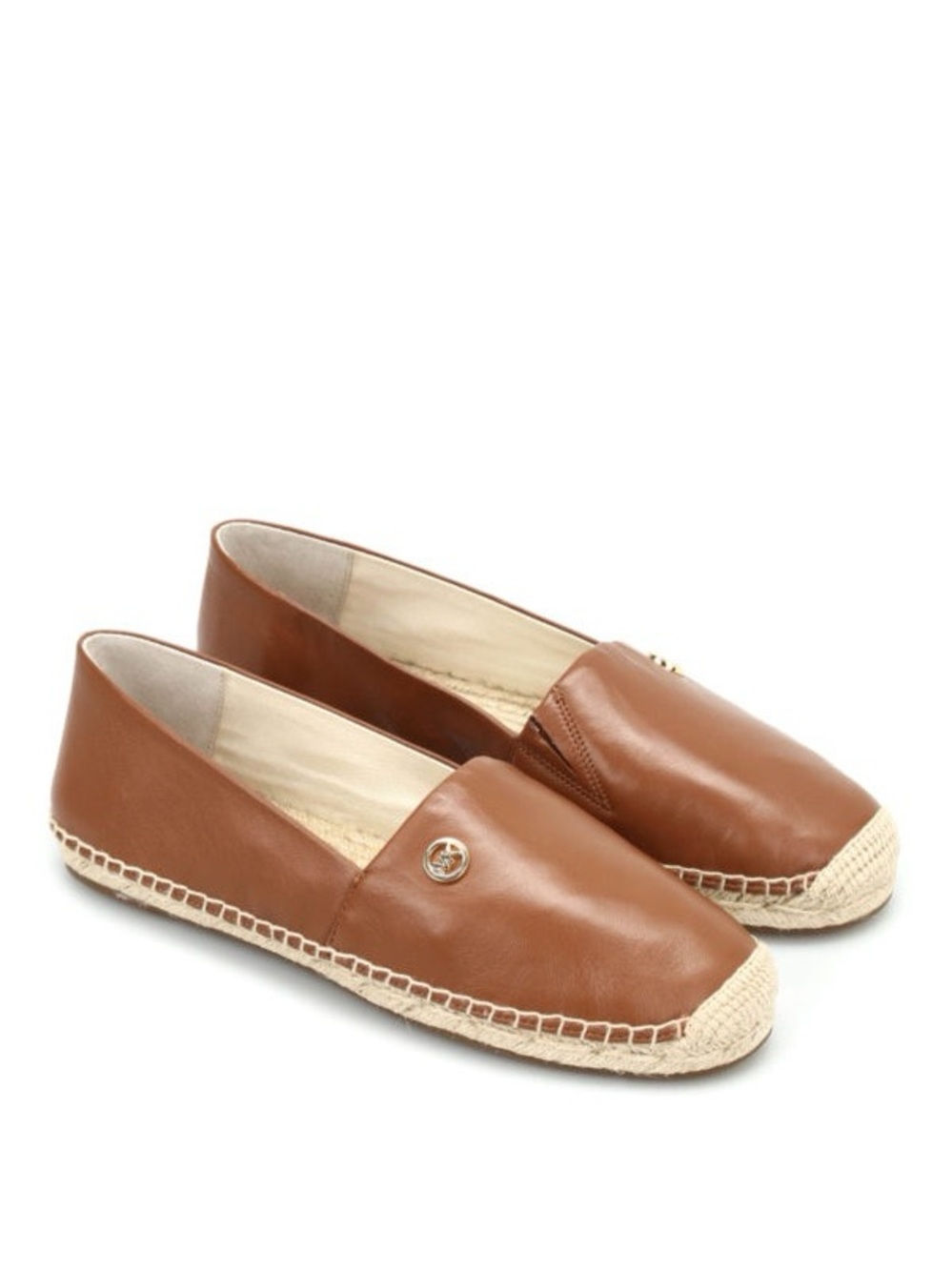 Michael Kors Women’s Kendrick Leather Espadrille Flats Brown Sz 9 Coastal Casual